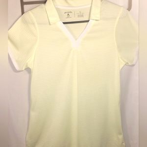 Antiqua Exercise Top Desert Dry Size Large Yellow/light gray, white Excellent☀️